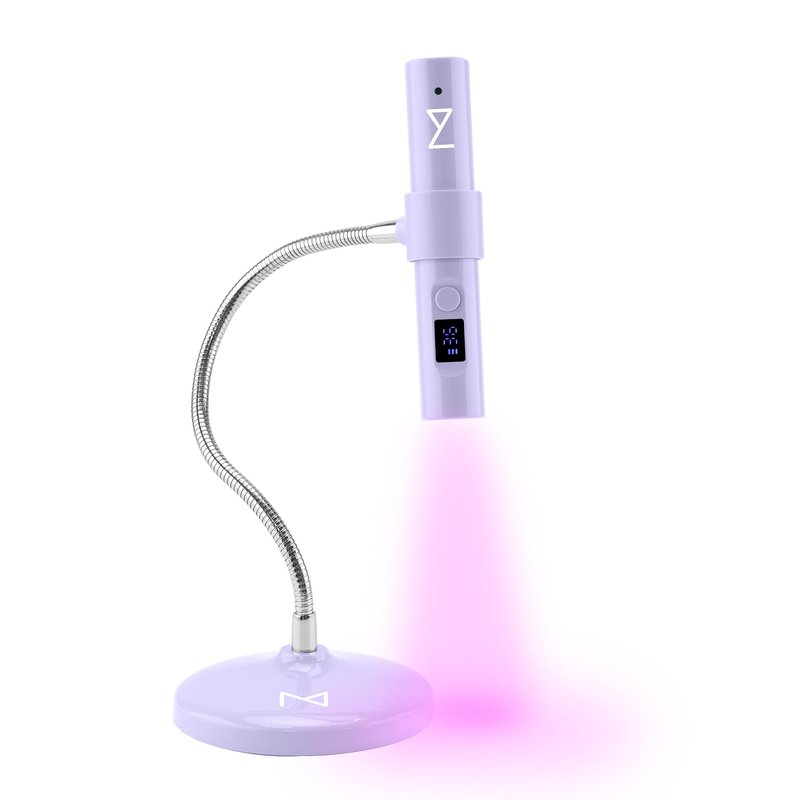 M - GlamCure GO Nail Flash Cure Lamp with Focus Beam Technology, Touch Screen - LED & UV Nail Light - Curing Lamp for Gel Nails, Acrylic, Builder - Portable & Adjustable (Violet)