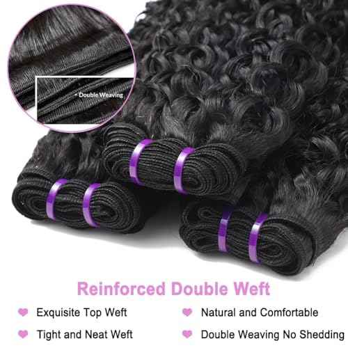 Burmese Curly Human Hair Bundles 14 16 18 Inch Curly 3 Bundles 100% Unprocessed Burmese Raw Real Human Hair 12A Natural Color with Spiral Curly End.