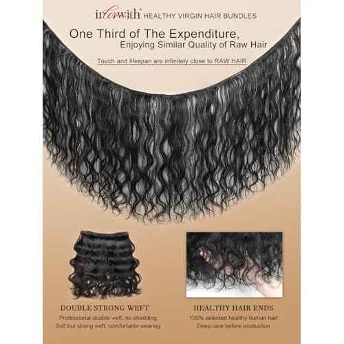 inlovwith 30 Inch Bundles Human Hair Body Wave, 100% Unprocessed Brazilian Virgin Hair Single Bundle, Selected Healthy Human Hair Bundles for Women