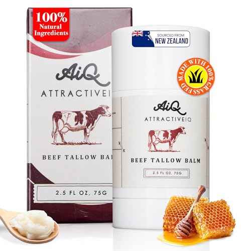 New Zealand Grass Fed Ethically-Sourced Beef Tallow for Skin? Stick with Vitamin E, Raw Honey, Olive Oil ? Premium Ingredients & Cruelty-Free Tallow Face Moisturizer, Longevity & Firming - 75g