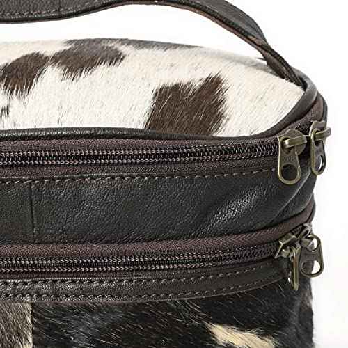 Merbaa Jewelry Travel Organizer, Waterproof Leather Bag - Storage Organizer, Groom & Bridesmaid Wedding Gifts, Full Grain Leather, Handmade Travel Case (Black)