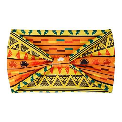 Huachi Wide Headbands for Women Boho Workout Head Bands for Women¡¯s Hair African Knotted Non Slip Headwrap Turban Sport Yoga Girls Bandeau Hair Accessories (Pack of 4)