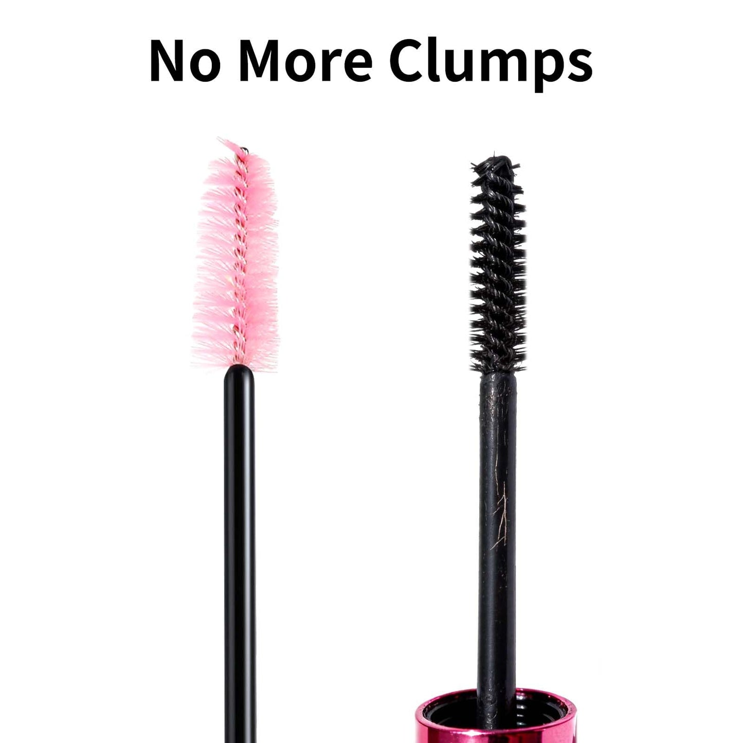 Tifanso 500PCS Disposable Lash Spoolies, Eyelash Eyebrow Brush for Extensions, Mascara Wands, Lash Extension Supplies, Eye Makeup Brushes & Tools, Pink