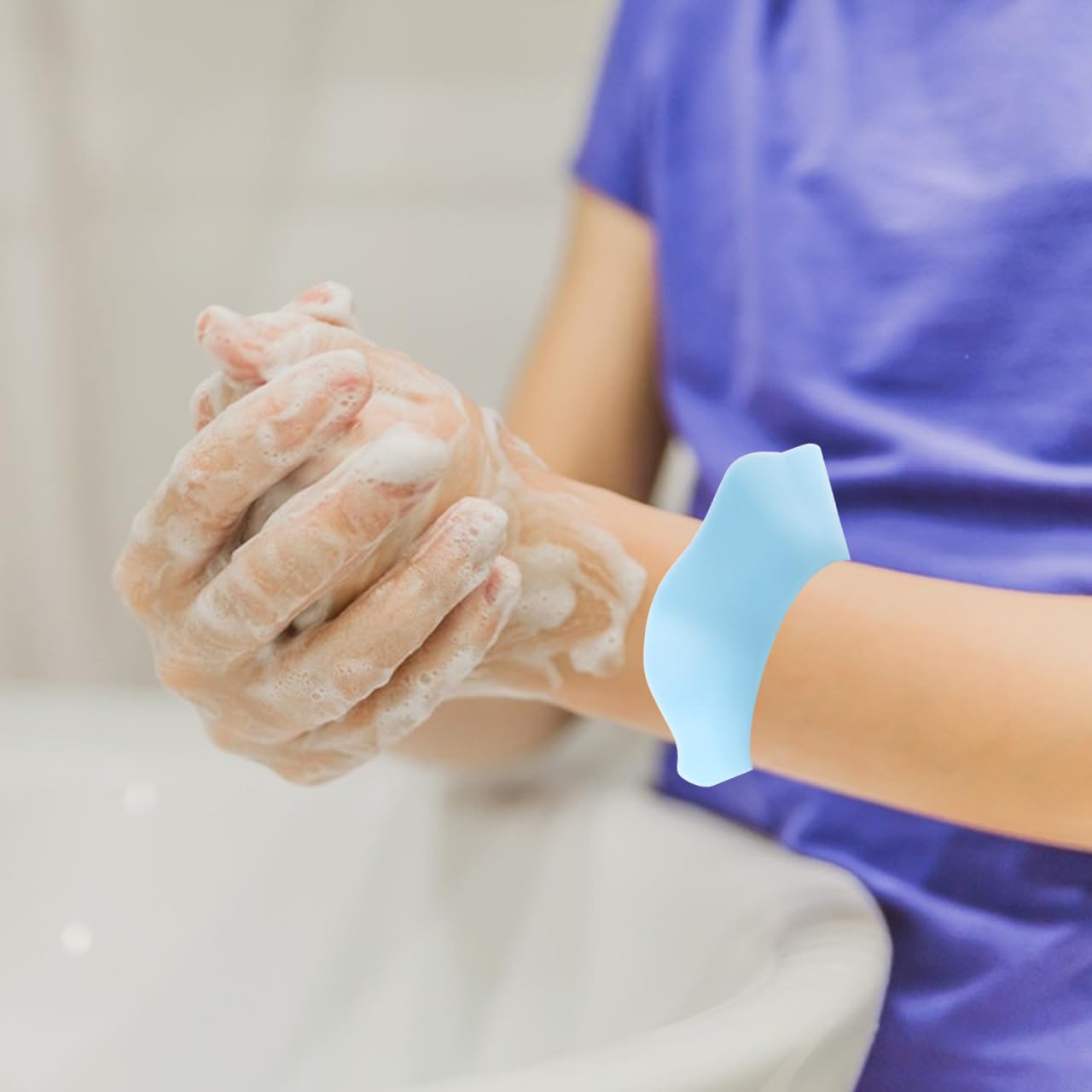 SAFIGLE 3 Pairs Silicone Wristbands for Washing Face with Retractable Elastic Water Absorption Skincare Wristband for Spa Makeup and Daily Use Comfortable Fit 3.93X3.54X0.59In