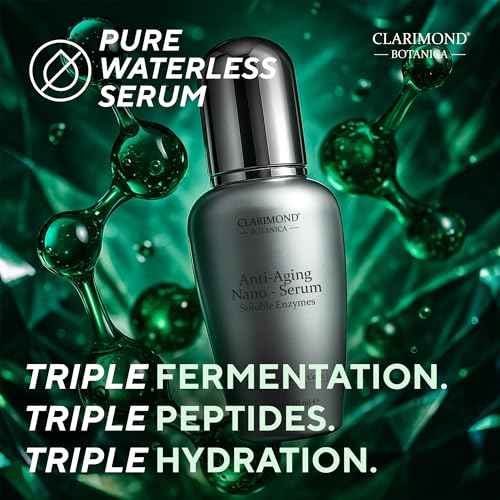 Clarimond Anti Aging Face Serum w/Nano Fermentation, Pro-Xylane¢â, Peptides & Collagen for Hydration, Wrinkle Reduction, Firming, Plumping - Fast Absorbing Botanical Youthful Skincare Treatment 40ml