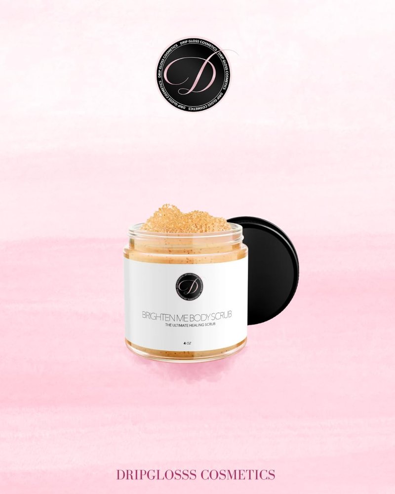 Dripglosss Brighten Me Scrub – Turmeric Sugar Scrub for Bikini Line & Inner Thighs – Fades Dark Spots, Ingrown Hairs, & Discoloration – Gentle Exfoliant for Sensitive Skin (8 oz)