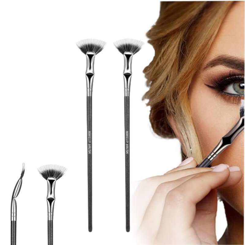 Skiennix Folding Angle Scalloped Lash Brush - 2025 New Mascara Fan Tool | Eyelash Separator & Comb (2PCS)