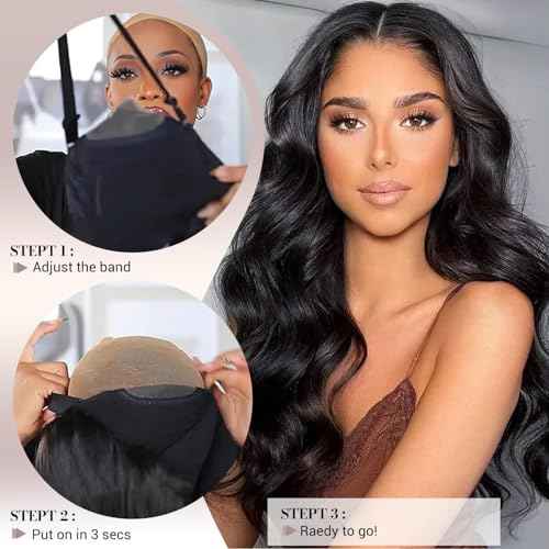 28Inch Wear And Go Glueless Wigs Human Hair Pre Plucked Pre Cut Body Wave Closure Wig 9x6 Lace Front Wigs Human Hair 200% Density Hd Lace Closure Glueless Loose Body Wave Wig For Women