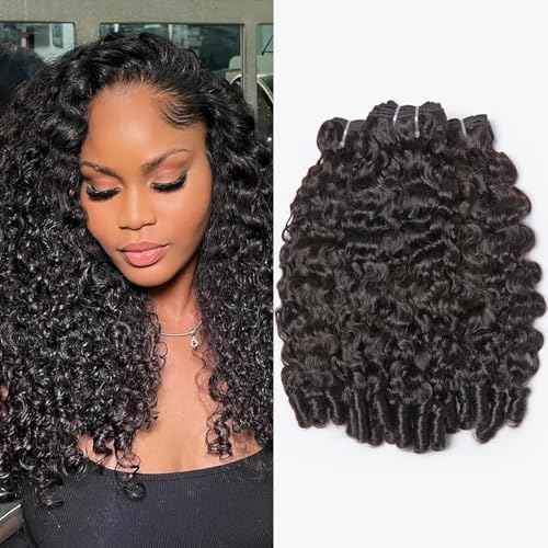 WEQUEEN Burmese Curly Bundles Human Hair 16A Brazilian Virgin Hair 14 16 18 Inch Thick Weave Natural Black