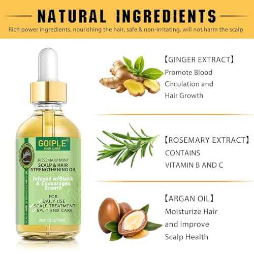 Goiple Hair Styling Mousses & Oil Set for Braids, Twist, Locs - No Flake Mousse for Style, Moisture, and Growth with Rosemary Oil, 3.4fl oz+1fl oz