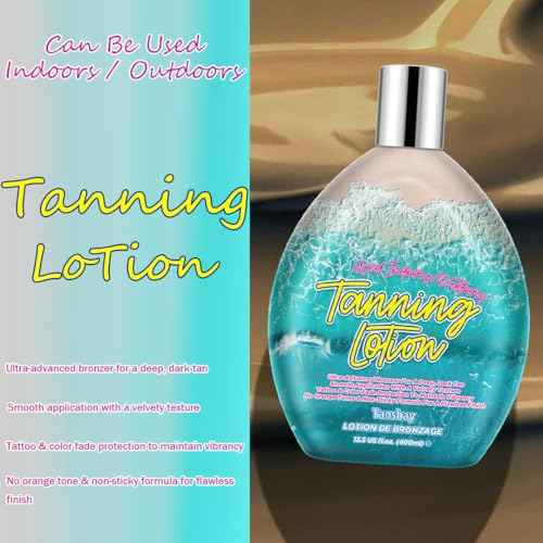 Tanning Bed Lotion Accelerator, Indoor Tanning Lotion For Tanning Beds Bronzer, Bronzing Sunbed Tanning Cream For Outdoor Sun, DHA Free, 13.5oz