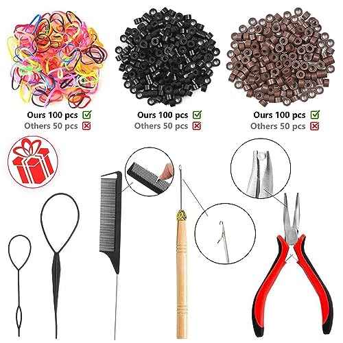 Hair Tinsel Kit (48 Inch,12 Colors, 3800 strands), Fairy Tinsel Hair Extensions with Tools - Glitter Hair Tinsel Heat Resistant Accessories for Girls Women Kids Christmas New Year Halloween Cosplay