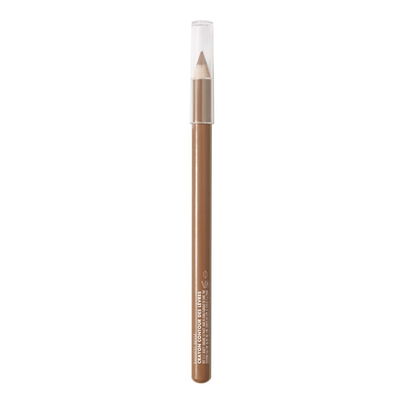 e.l.f. Cream Glide Lip Liner, Highly-Pigmented Pencil For Shaping & Sculpting Lips, Semi-Matte Finish, Vegan & Cruelty-Free, Baddest Beige