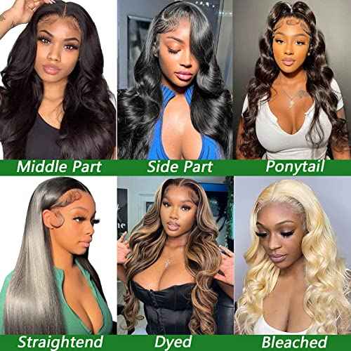 Wigs for Black Women Human Hair Glueless Wigs Human Hair Pre Plucked Body Wave Lace Front Wigs Human Hair HD13x6 Lace Front Wigs Human Hair Pre Plucked 180 Density 10A Frontal Wigs 20 Inch