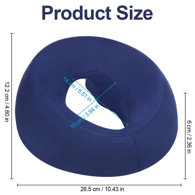 AOOSA Face Down Pillow for Massage, Massage Headrest for Bed, Face Pillow for Stomach Sleeping, BBL Pillow After Surgery Post Eye Surgery Vitrectomy Recovery, for Spa Salons Beauty Office, Dark Blue
