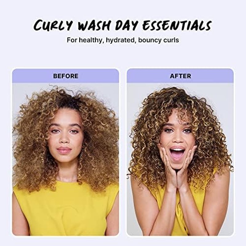 Color Wow Curly Hair Wash Day Duo - 100% Clean Shampoo with Root-Locking Technology & COCO-MOTION Conditioner