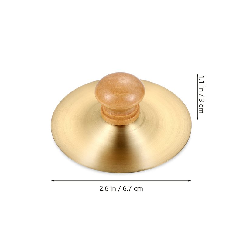 4Pcs Finger Cymbals with Wooden Handles, Finger Cymbals Percussion Instrument, Mini Belly Dance Hand Cymbal, Metal Finger Zills，7cm/2.75in
