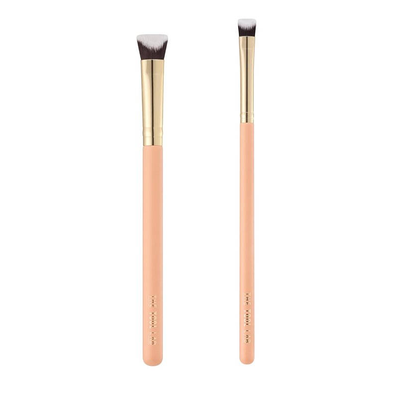 Intensive Duo Brush Set - Foundation & Concealer Brushes for Liquid/Cream | Soft Dense Bristles, Pore-Blur Base