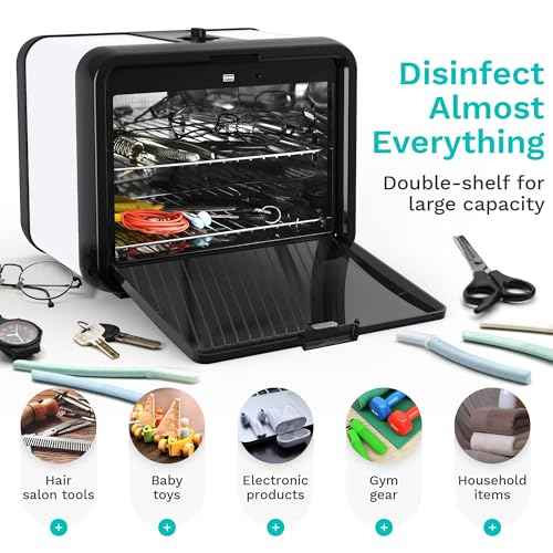 ENNVA UV Sanitizer Box Large - UV Light Sanitizer Box - Nail Tool Cleaning Machine - Ultraviolet Disinfection Cabinet for Phone, Toys, Nail Salon Tool - White