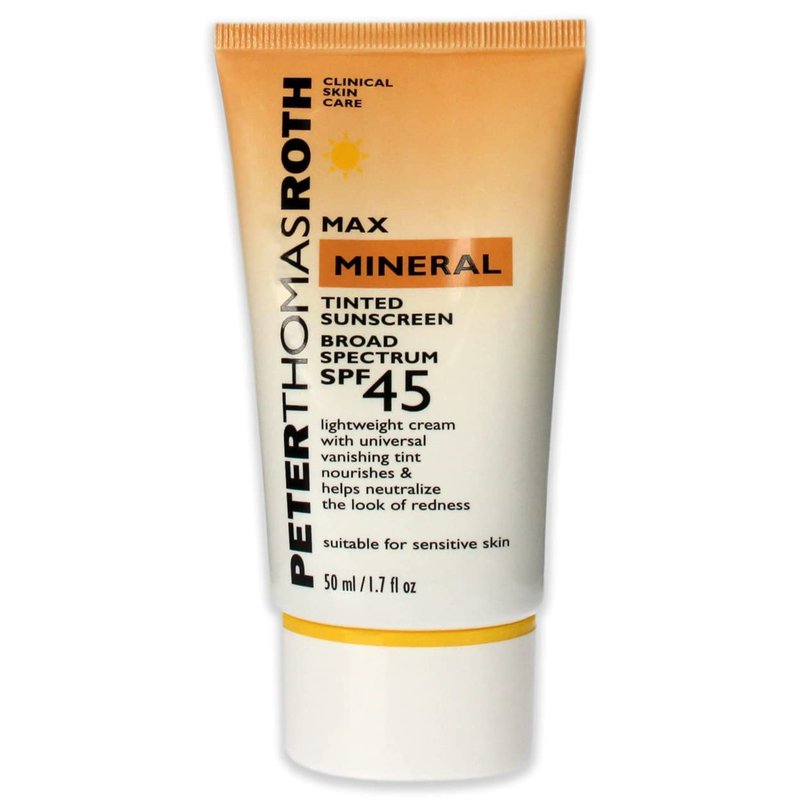 Peter Thomas Roth | Max Mineral Tinted Sunscreen SPF 45 | Water-Resistant Tinted Moisturizer for Sensitive Skin, 1.7 Fl Oz