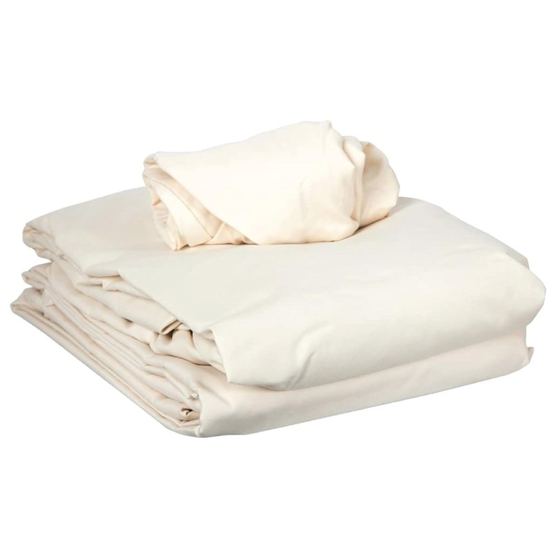 ForPro Professional Collection Premium Microfiber 3-Piece Massage Sheet Set, Natural, Ultra-Light, Stain, and Wrinkle-Resistant Includes Massage Flat and Fitted Sheet and Massage Face Rest Cover