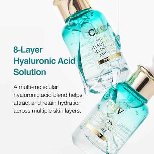 CLIV Multi Hyaluronic Hydrating Ampoule 30ml / 1.01 fl oz ? Korean Skincare Nourishing Serum with 85% Hyaluronic Acid, 8-Layer Hydration Technology, Ceramides & Panthenol for Deep Moisture Care