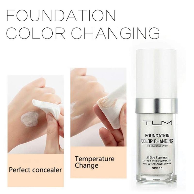 Color Changing Foundation Liquid Set - Flawless Full Coverage Makeup with 2 Brushes & Sponges | 30ml
