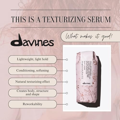 Davines This is a Texturizing Serum, Workable Formula For Creating Body And Structure, Shaping Blow Dry Styling, Paraben-Free, 5.07 Fl. Oz.