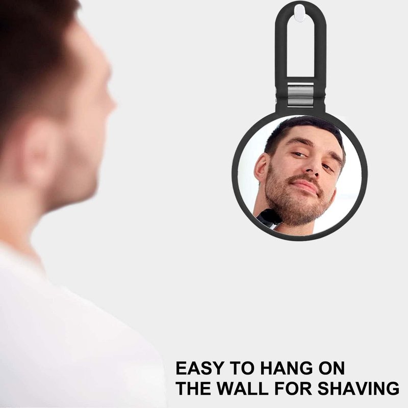 CLSEVXY Double-Sided Handheld Magnifying Mirror - 1X & 15X Magnification | Travel-Friendly & 360° Rotating Design