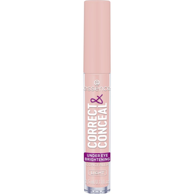essence | Correct & Conceal Under Eye Brightening Concealer | Easy Application, Lightweight, Buildable, Infused with Aloe Vera | Vegan & Cruelty Free (10 | Light)