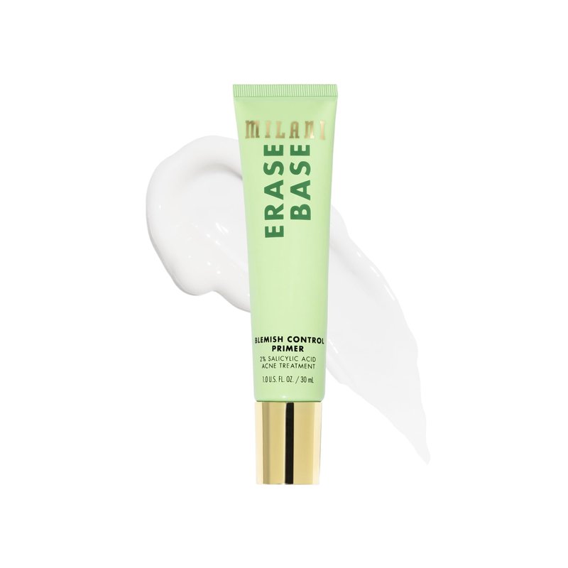 Milani Face Primer for Makeup - Erase Base Blemish Control Primer with 2% Salictlic Acid to help Control Blemishes, 1.0 Fl. Oz