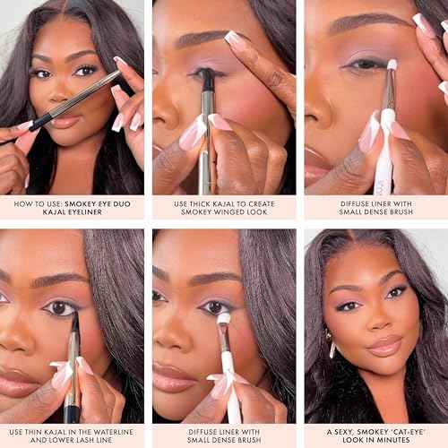 ICONIC LONDON Smokey Eye Duo Eyeliner | Creamy, Easy to Blend 2-in-1 Eyeliner Crayon, Water Resistant, Cruelty Free, Vegan Makeup