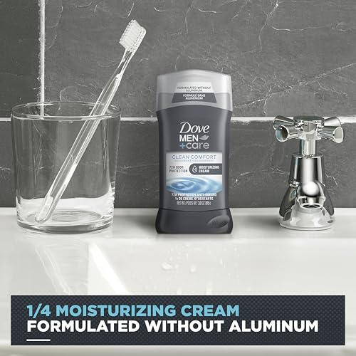 Dove Men+Care Gift Set ? Clean Comfort Body + Face Wash, Clean Comfort Aluminum-Free Deodorant & Dual-Sided Shower Tool (3 Piece Set)