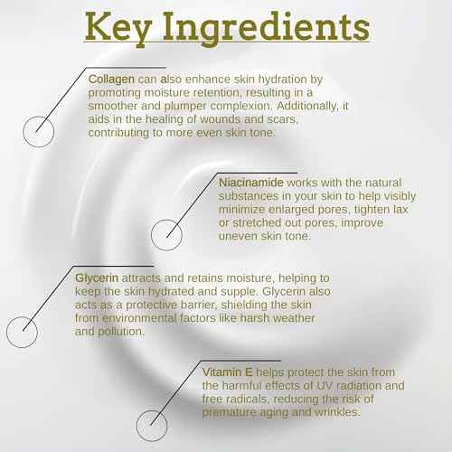 Rice Facial Light Cream 1.7oz, Rice Bran Essence with Collagen, Niacinamide, Vitamin C, Glowing Look, Improves Moisture Skin Barrier, Nourishes Deeply, K Beauty