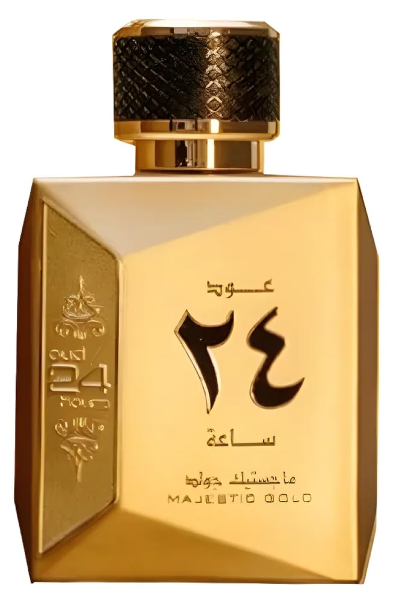 Ard Al Zaafaran Oud 24 Hours Majestic Gold Eau de Parfum Spray - Unisex, 3.4 Ounce | Long-Lasting Fragrance