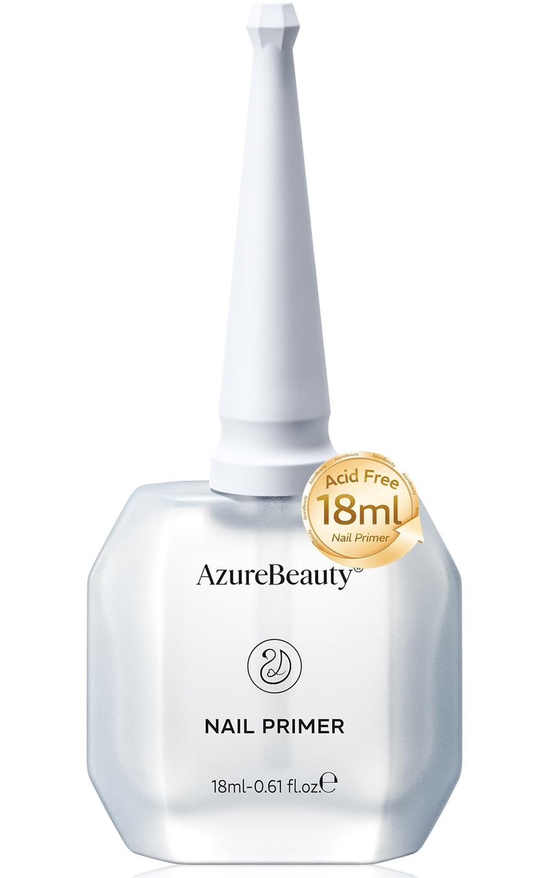 AZUREBEAUTY 18ml Nail Primer, No Lift Strong Adhesion Nail Prep Acid-Free & HEMA-Free Bond, Fast Air Dry for Gel Polish, Acrylic & Press On Nails Long-Lasting Salon Results