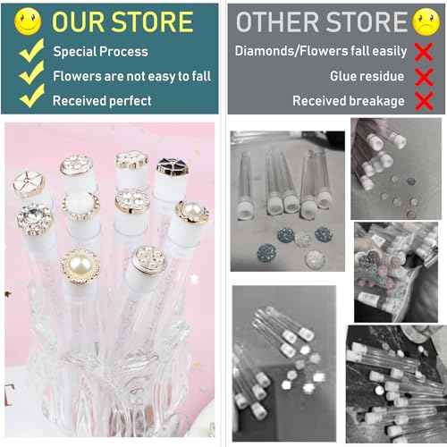 20pcs Mascara Wands Tube Reusable Lash Spoolies Pear Diamond Tube Eyelash Brush Tubes Spoolies Lash Extension Brushes Applicators Makeup Tools (Pearl-Diamond-MlX)