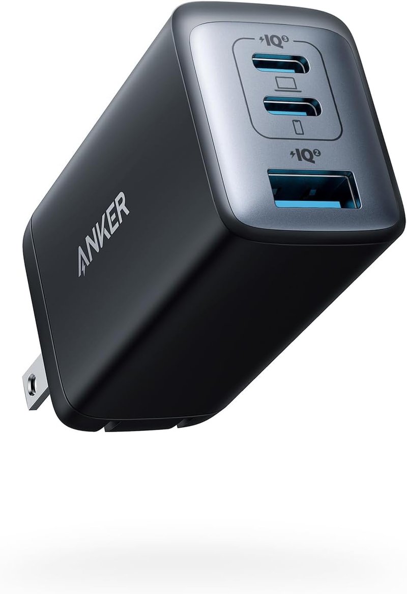 Anker 65W Fast USB-C Charger - Compact 3-Port Foldable Design for MacBook Pro, iPad Pro & More