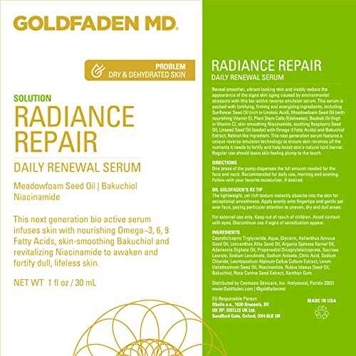 GOLDFADEN MD Radiance Repair Daily Renewal Serum 1 Fl Oz