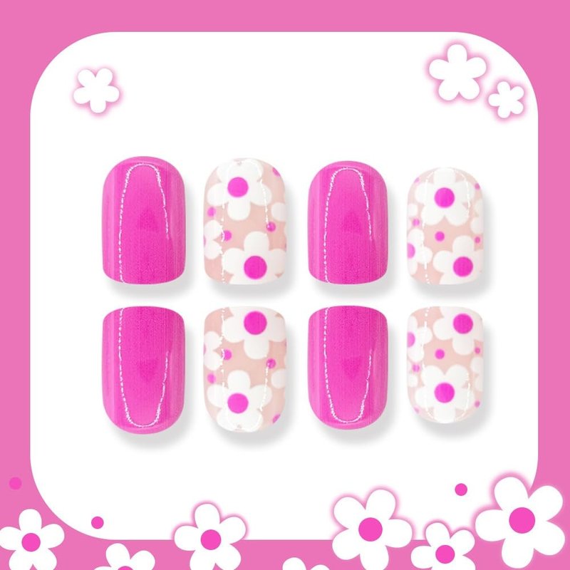 Sevgob Spring Press on Nails Short Square Fake Nails with Design Flower Glue on Nails Reusable Full Cover Floral Nail for Women Manicure 24pcs Z0