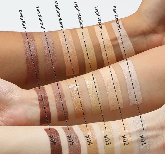 Young Vision Full Coverage Liquid Concealer - Waterproof Under Eye Corrector for Dark Circles & Blemishes | Fair Neutral