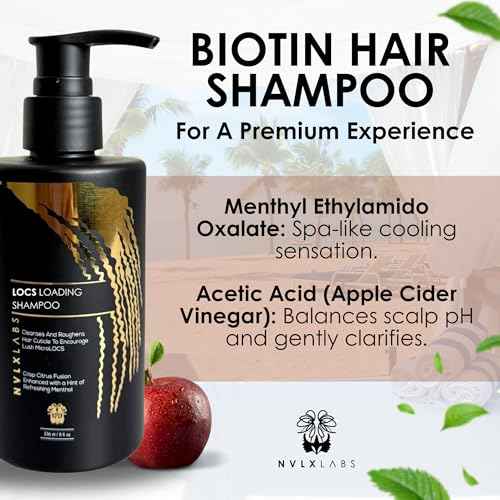 NVLX LABS Locs Shampoo for Dreads, Sisterlocs, Locks, & Dreadlocks - 8 Oz | Natural Haircare Cleansing for Locs - Moisturizing, Nourishing, Hydrating Hair growth Shampoo