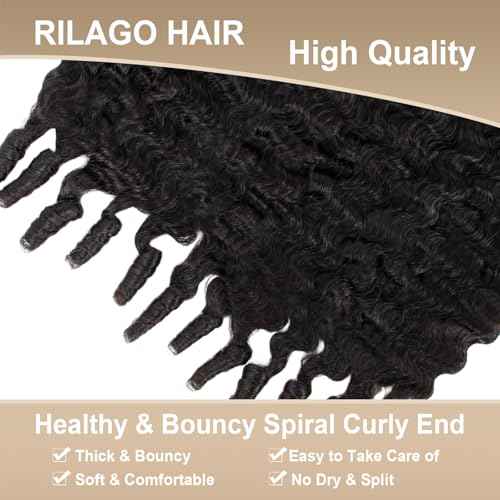 Burmese Curly Bundles Human Hair 24 Inches 100% Unprocessed Quick Weave 3c4a Water Wave with Spiral Curly End Real Human Hair Extensions Natural Black