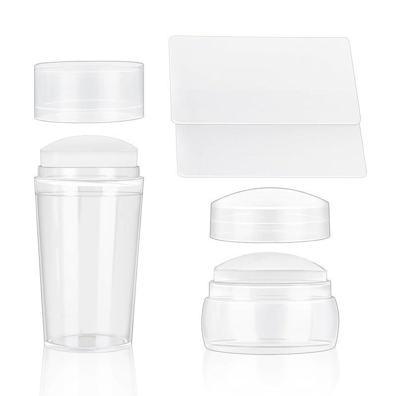 Skiennix French Nail Art Stamping Tool - Dual-Size Jelly Stampers for Perfect Fingernail & Toenail Designs