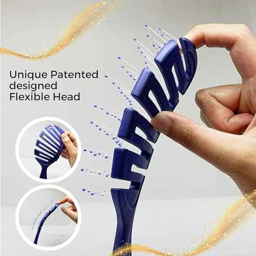 Best Hair Detangler with Storage Wallet Soft Bristles Flexible Vented Head Glide Easily Through Tangles and Knots (Pink Classic - EXP 248)