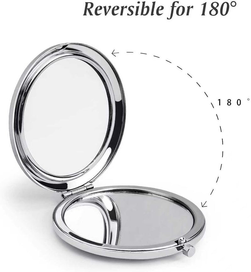 Personalized Floral Monogram Compact Mirror - Custom Gift for Women & Teens | Perfect for Birthdays, Graduations, Mother's Day