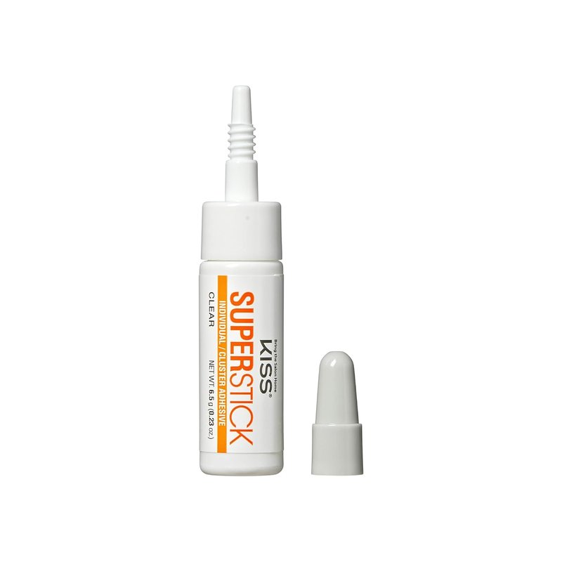 Kiss SuperStick Lash Cluster Adhesive - Gentle Waterproof Formula with Cactus & Witch Hazel, 7-Day Hold, 6.5g