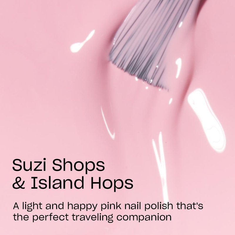 OPI Nail Lacquer Suzi Shops & Island Hops | Opaque Soft Pink Crème Chip Resistant Nail Polish | Fast Drying, Streak Free