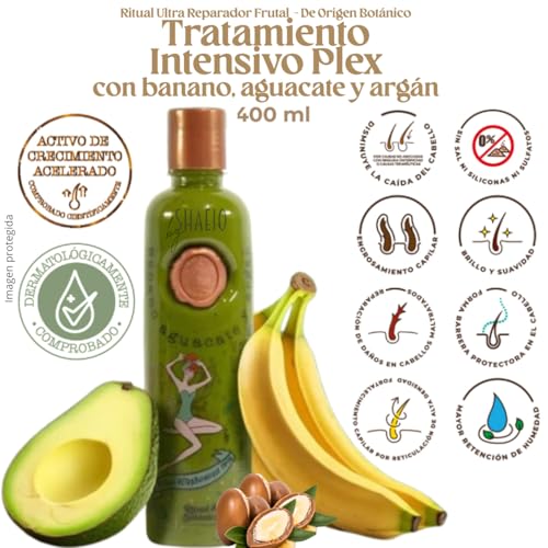 RITUAL BOTANICO KIT Ultrareparador y Acelerador de Crecimiento S.O.S. Shampoo de Cebolla y Arg?n + Tratamiento Intensivo PLEX con Banano y Aguacate 100% Colombiano.