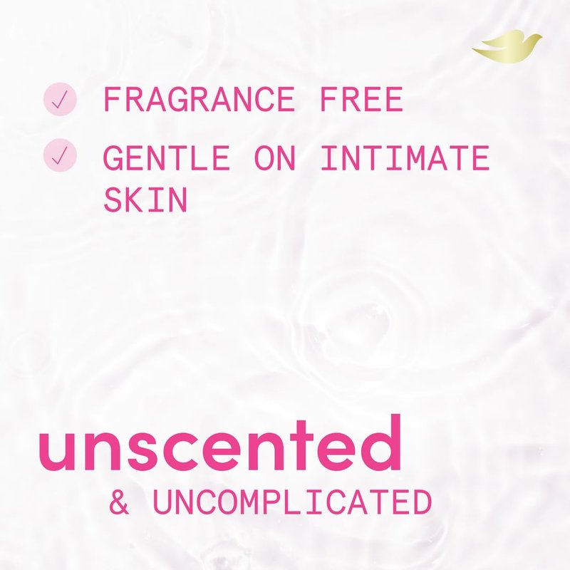 Dove Intimate Wash for Women - Gynecologist Tested Unscented Hydrating pH Optimized Feminine Wash For Sensitive Skin, 8 oz